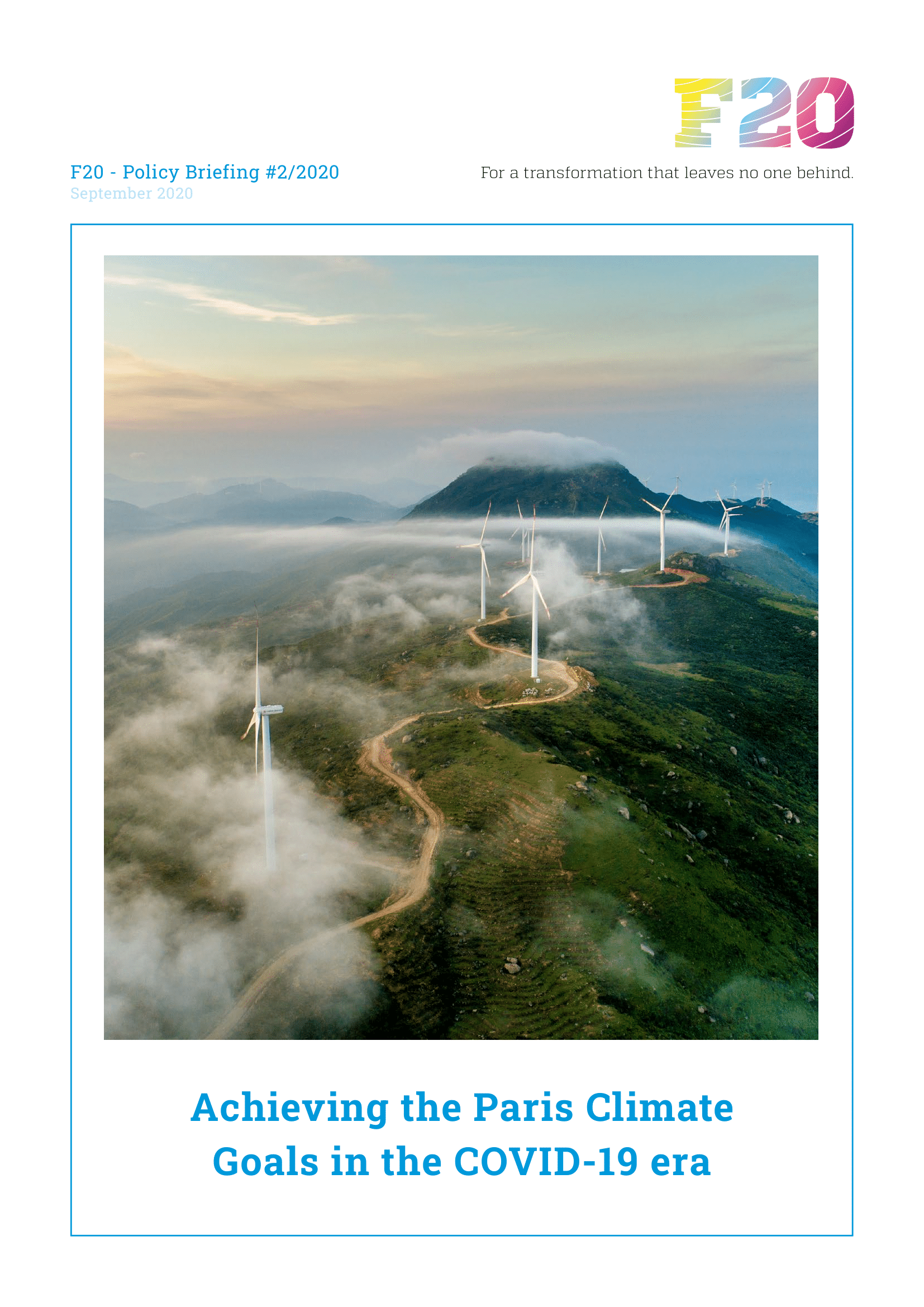 Achieving the Paris Climate Goals in the COVID-19 era - Foundations 20